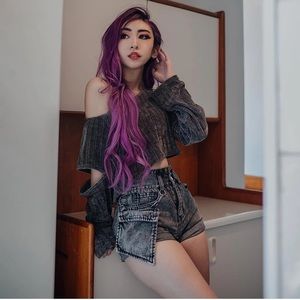 Lychee The Label Acid Wash Shorts